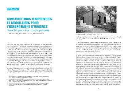 Les architectes au défi de la précarité