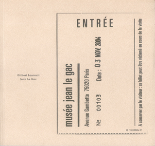 Jean Le Gac - Dans le vingtième arrondissement - Le Musée Jean Le Gac