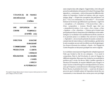 Godard, le dos au musée