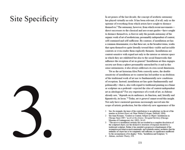 Aesthetics of Installation Art