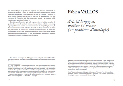 Actes du colloque arts & langage