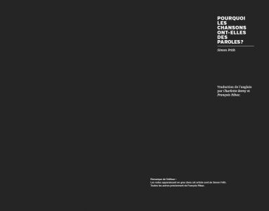 Une sociologie des musiques populaires