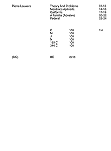 Pierre Lauwers - Theory and Problems