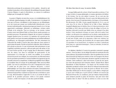 Le singe de Kafka & autres propos sur la colonie