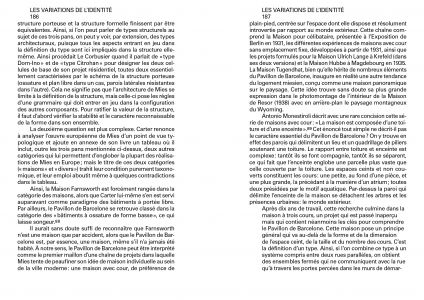 Les variations de l'identité