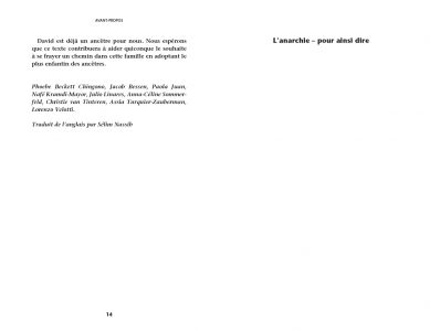 L'anarchie – pour ainsi dire