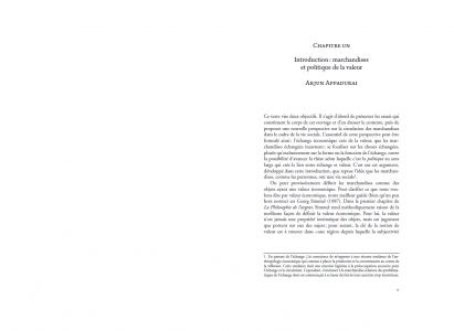 La vie sociale des choses