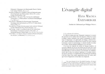 Jeu de construction pour une théorie des médias