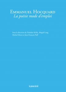 Emmanuel Hocquard - La poésie mode d\'emploi
