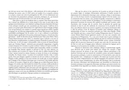 Pour une théorie non dualiste de la poésie (1960-1989)