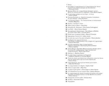 Le Comportement des Choses