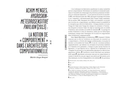 Le Comportement des Choses