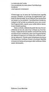 La mémoire de l\'ordre