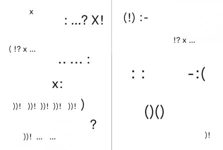 ( !? x : ..? X!