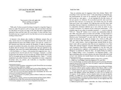 Steve Lacy (Unfinished)