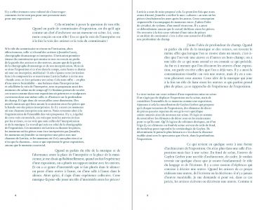 Une exposition mise en scène (carnet d'entretiens + libretto)