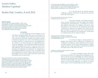 Une exposition mise en scène (carnet d'entretiens + libretto)