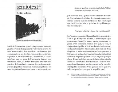 Ce que Sylvère Lotringer n'écrivait pas
