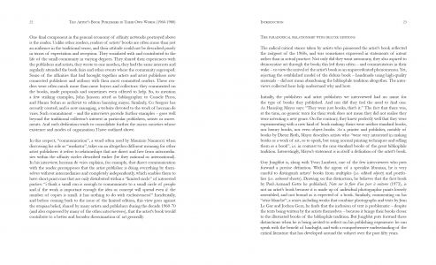 Ten Artists' Book Publishers in Their Own Words (1960-1980)