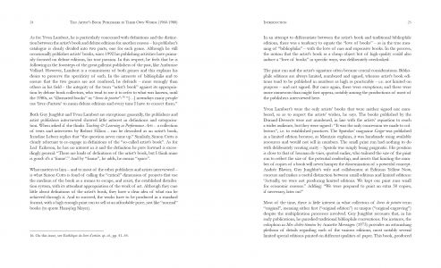 Ten Artists' Book Publishers in Their Own Words (1960-1980)