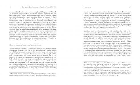 Ten Artists' Book Publishers in Their Own Words (1960-1980)