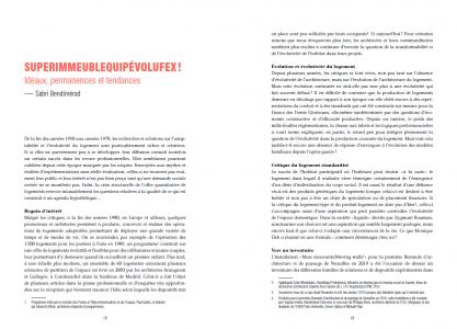 Architecture évolutive / réversible