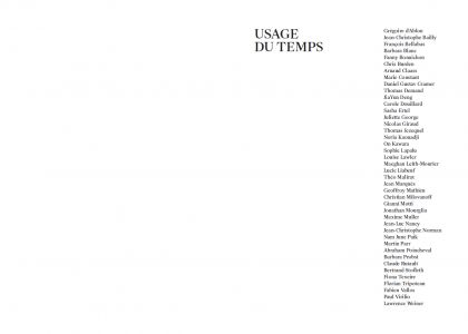 Usage du temps