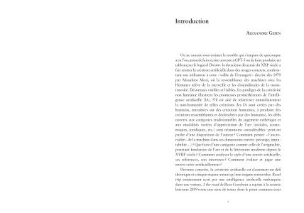 Créativités artificielles