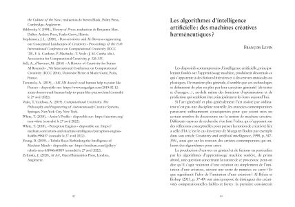 Créativités artificielles