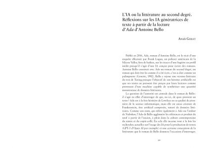 Créativités artificielles