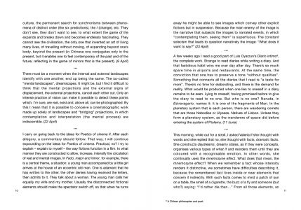 Notes, Recollections and Sequences of Things Seen