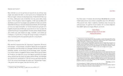 Julien Blaine présente quelques-uns de ses amis Animaux-&-artistes